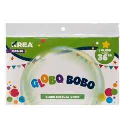 GLOBO KREA 36" BURBUJA CRISTAL VERDE (30X10)