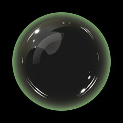 GLOBO KREA 36" BURBUJA CRISTAL VERDE (30X10)