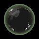 GLOBO KREA 36" BURBUJA CRISTAL VERDE (30X10)