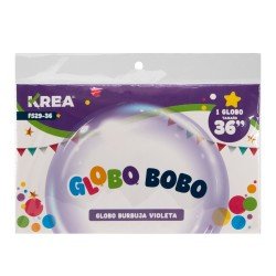 GLOBO KREA 36" BURBUJA CRISTAL VIOLETA (30X10)