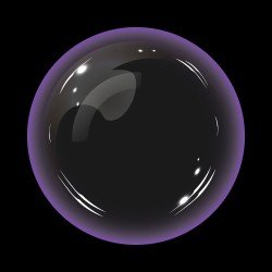 GLOBO KREA 36" BURBUJA CRISTAL VIOLETA (30X10)
