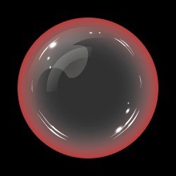 GLOBO KREA 36" BURBUJA CRISTAL ROJO (30X10)
