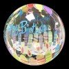GLOBO KREA 20" BURBUJA PRINT HAPPY BIRTHDAY VELAS (50X10)
