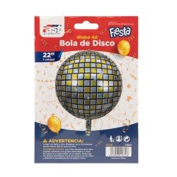 GLOBO FAST DECORATIVO 4D BOLA DE DISCO DORADO (300)