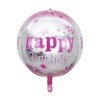 GLOBO FAST DECORATIVO 22" 4D HAPPY BIRTHDAY ROSADO