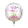 GLOBO FAST DECORATIVO 22" 4D FELIZ CUMPLEAÑOS VELAS