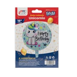GLOBO FAST DECORATIVO 18" REDONDO UNICORNIO