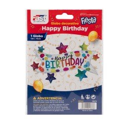 GLOBO FAST DECORATIVO HB341 HAPPY BIRTHDAY