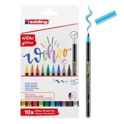 MARCADORES EN ESTUCHE EDDING 1340 PINCEL GLITTER 10C (6)