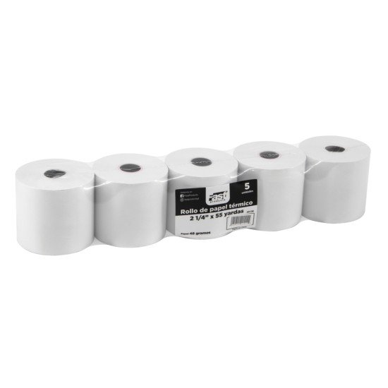 ROLLO PAPEL TERMICO 2 1/4"X55Y 48G PX5 (10)