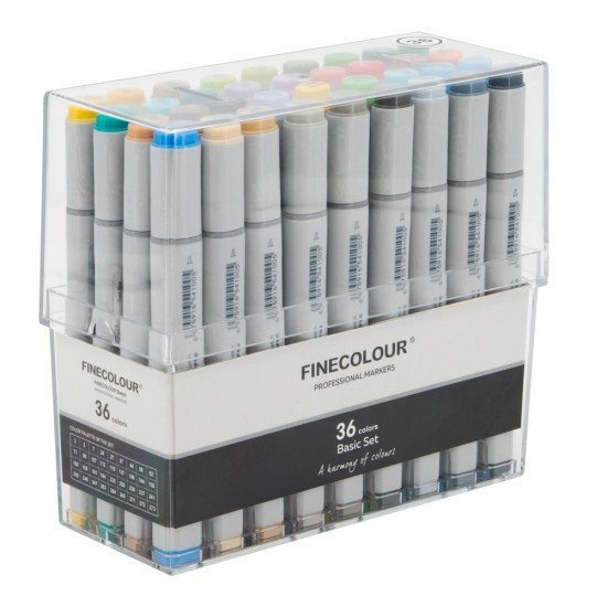 MARCADORES EN ESTUCHE FINECOLOUR TB36 36 COL (12)
