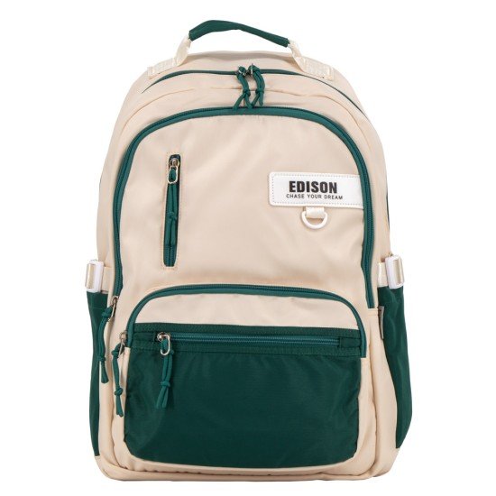 MOCHILA EDISON 18" K061 BEIGE VERDE (20)