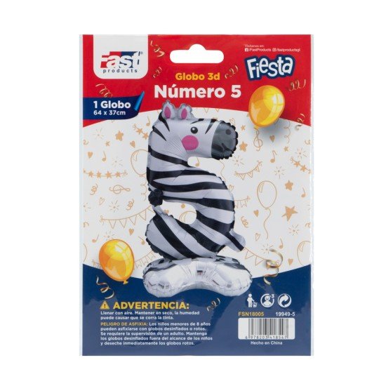GLOBO FAST NUMERO 5 ZEBRA