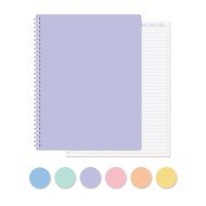 CUADERNO CON ESPIRAL SUAVE FAST 100H PASTEL RAYADO (36)