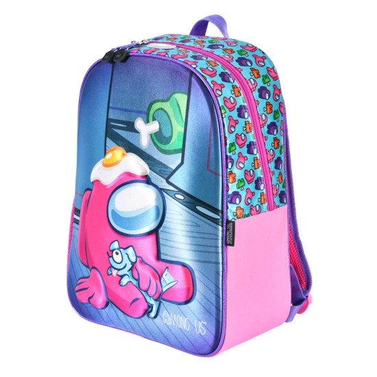 MOCHILA KEEPACK AMONG US ROSADA 7503 (4)