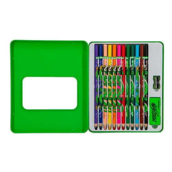 CRAYON DE MADERA PRIMAVERA FERXXO 14465 12COL CAJA METALICA (36)