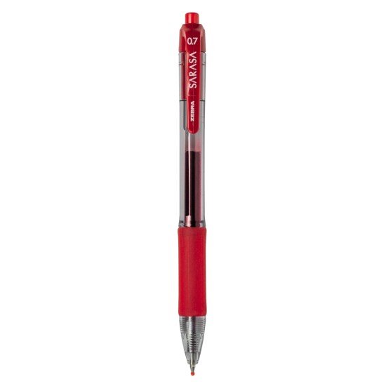 BOLIGRAFO ZEBRA SARASA RETRACTIL GEL 0.7MM BX1 ROJO