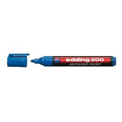 MARCADOR EDDING PERMANENTE 300 REDONDO BX1 AZUL