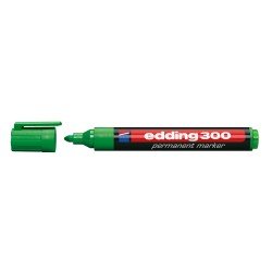 MARCADOR EDDING PERMANENTE 300 REDONDO BX1 VERDE