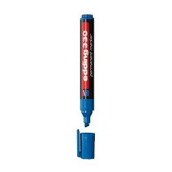 MARCADOR EDDING PERMANENTE 330 BISELADO BX1 AZUL