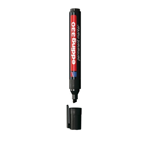 MARCADOR EDDING PERMANENTE 330 BISELADO BX1 NEGRO