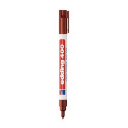 MARCADOR EDDING PERMANENTE 400 FINO BX1 CAFE