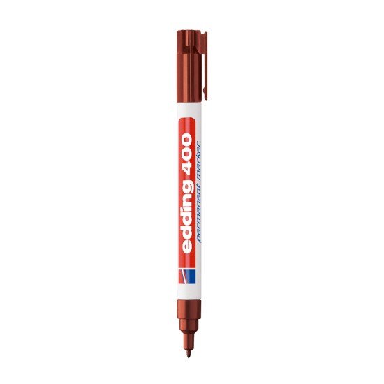 MARCADOR EDDING PERMANENTE 400 FINO BX1 CAFE