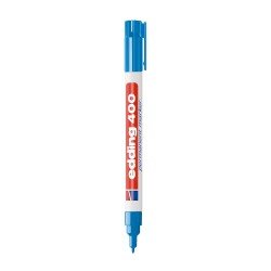 MARCADOR EDDING PERMANENTE 400 FINO BX1 CELESTE