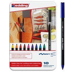 MARCADORES EN ESTUCHE EDDING 1300 MEDIANO 10C