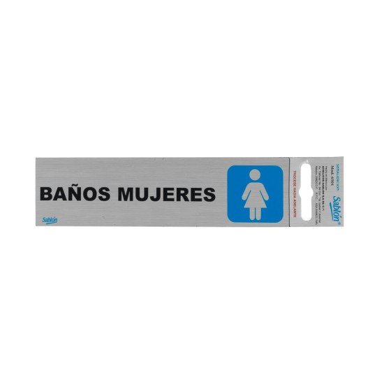 CALCOMANIA DE ALUMINIO SABLON 6501 16.5X4.5CM BAÑOS MUJERES