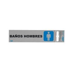 CALCOMANIA DE ALUMINIO SABLON 6502 16.5X4.5CM BAÑOS HOMBRES