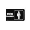 SEÑALIZACION SABLON 7930 22.8X15.2CM BAÑOS HOMBRES