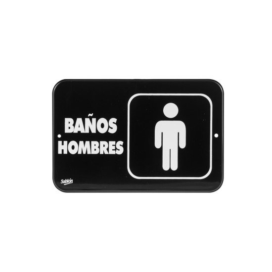 SEÑALIZACION SABLON 7930 22.8X15.2CM BAÑOS HOMBRES