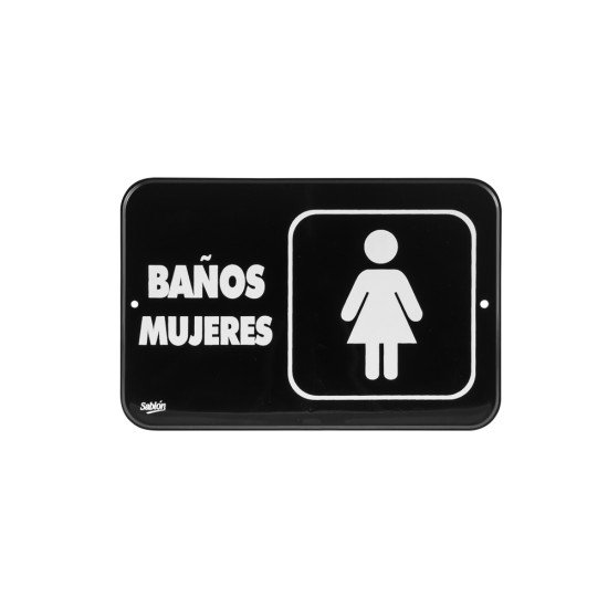 SEÑALIZACION SABLON 7931 22.8X15.2CM BAÑOS MUJERES