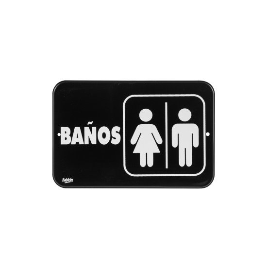 SEÑALIZACION SABLON 7932 22.8X15.2CM BAÑOS
