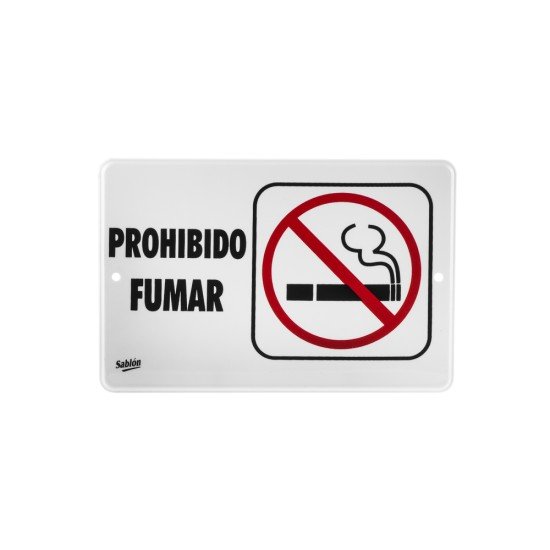 SEÑALIZACION SABLON 7933 22.8X15.2CM PROHIBIDO FUMAR