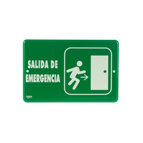 SEÑALIZACION SABLON 7936F 22.8X15.2CM SALIDA DE EMERGENCIA
