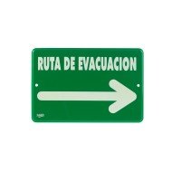 SEÑALIZACION SABLON 7937F 22.8X15.2CM RUTA DE EVACUACION DER