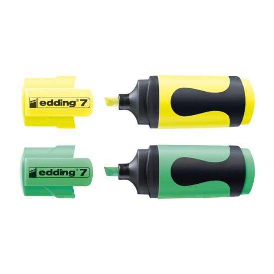 RESALTADOR EDDING 7 MINI BX2 AMARILLO VERDE