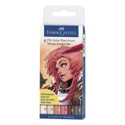 MARCADORES EN ESTUCHE FABER CASTELL 167168 MANGA 6C KAOIRO