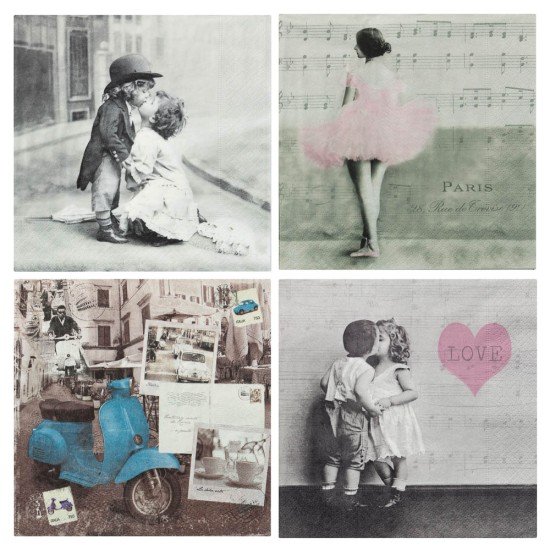 SERVILLETAS DECORADAS PX20 VINTAGE