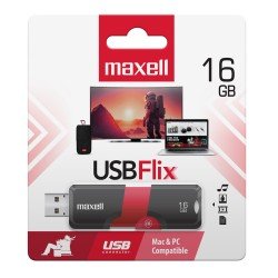 MEMORIA USB MAXELL 16GB FLIX ROJO (10)