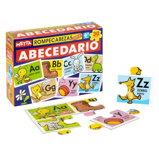 ROMPECABEZAS DUPLEX METTA 1081 ABECEDARIO 30 PZS