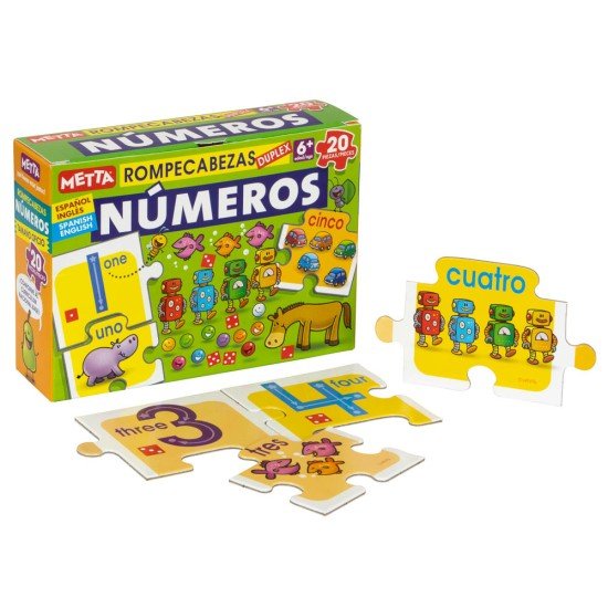 ROMPECABEZAS DUPLEX METTA 1084 NUMEROS 20 PZS