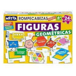 ROMPECABEZAS DUPLEX METTA 1085 FIGURAS GEOMETRICAS 24 PZS