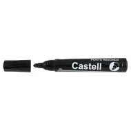 MARCADOR CASTELL PERMANENTE PUNTA REDONDA BX1 NEGRO