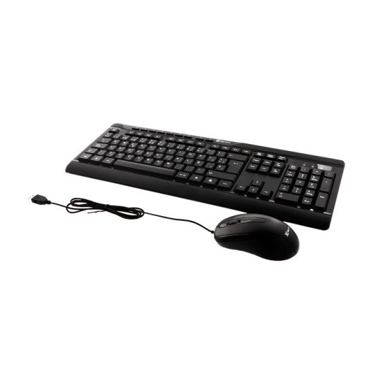TECLADO KLIPX KCK-251S DESKMATE CON MOUSE USB BLACK