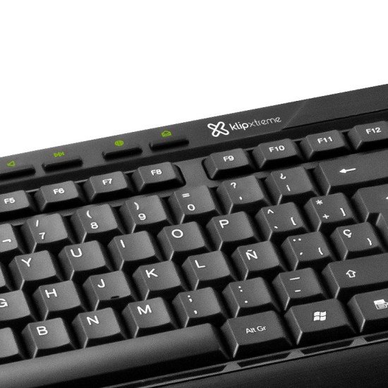 TECLADO KLIPX KCK-251S DESKMATE CON MOUSE USB BLACK