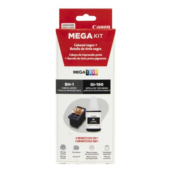CABEZALES CANON BH-1 NEGRO+TINTA GI190 G BLACK