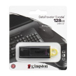 MEMORIA USB 3.2 KINGSTON 128GB DT EXODIA YELLOW (25)